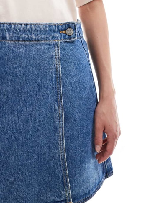 ASOS DESIGN mini kjol i mittblå - Image 4