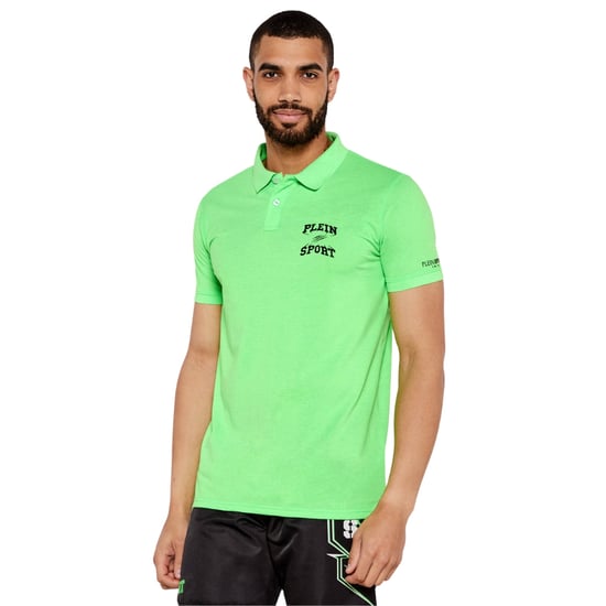Plein Sport Scratch Logo Green Polo Shirt - Image 2