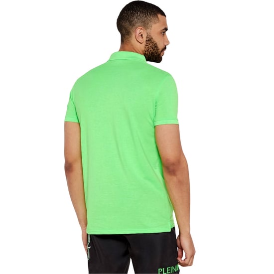 Plein Sport Scratch Logo Green Polo Shirt - Image 3