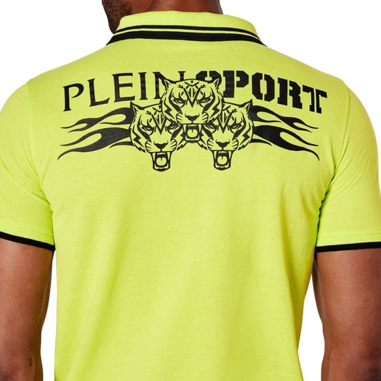 Plein Sport Poloshirt Met Groot Logo Op De Achterkant, Limoengroen - Image 4