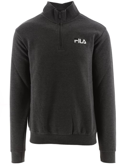 Mens Charcoal Marl Adam Quarter Zip Sweatshirt - Image 1