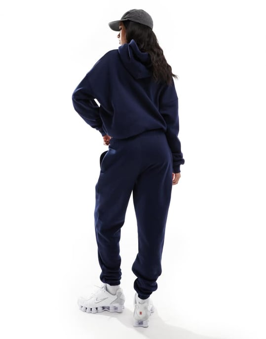 Kaiia bomullsblandning bubbello-logo muddade joggingsbyxor set i marinblå - Image 4