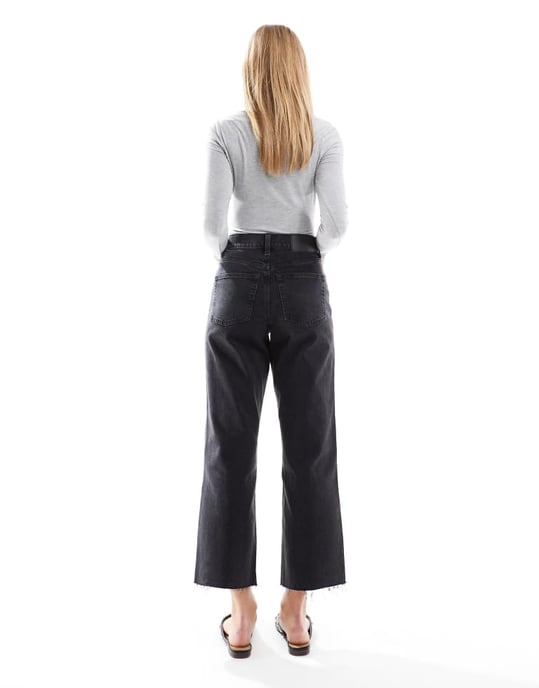 ASOS DESIGN ankelhöga raka benjeans i svart - SVART - Image 2