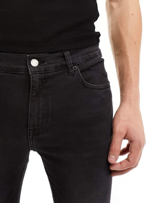 Dr Denim Chase slim fit jeans i mörkt slitet svart - Image 2