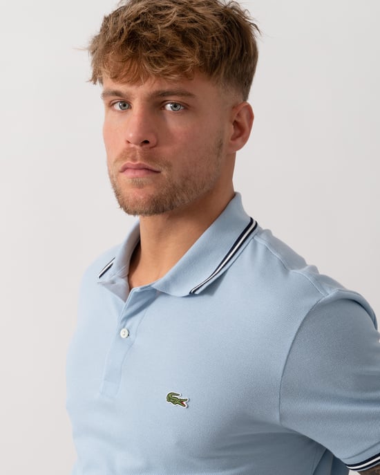 Regular Fit Polo Shirt in Light Blue - Image 4
