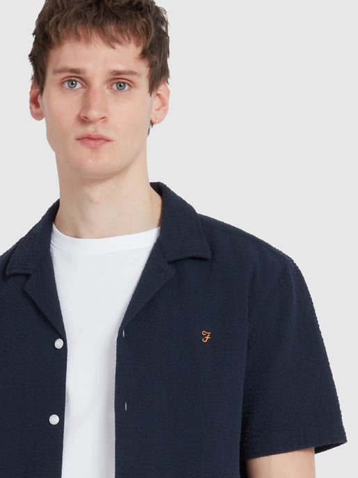 Mens True Navy Rutherford Revere Shirt - Image 2