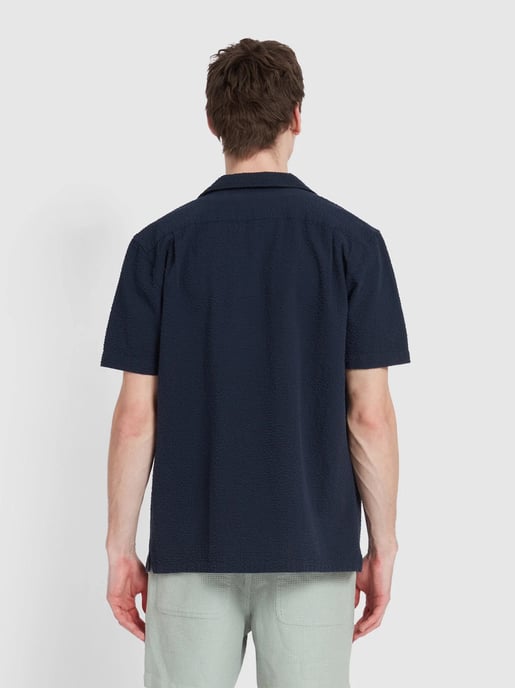 Mens True Navy Rutherford Revere Shirt - Image 3