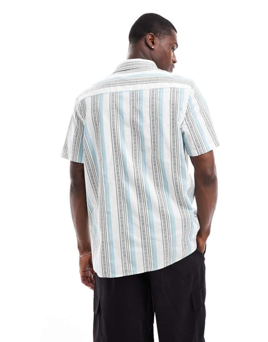 ASOS DESIGN relaxed shirt in aztec stripe - Image 4