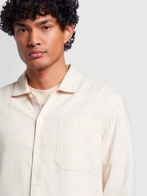 Mens Cream Campbell Overshirt - Image 2