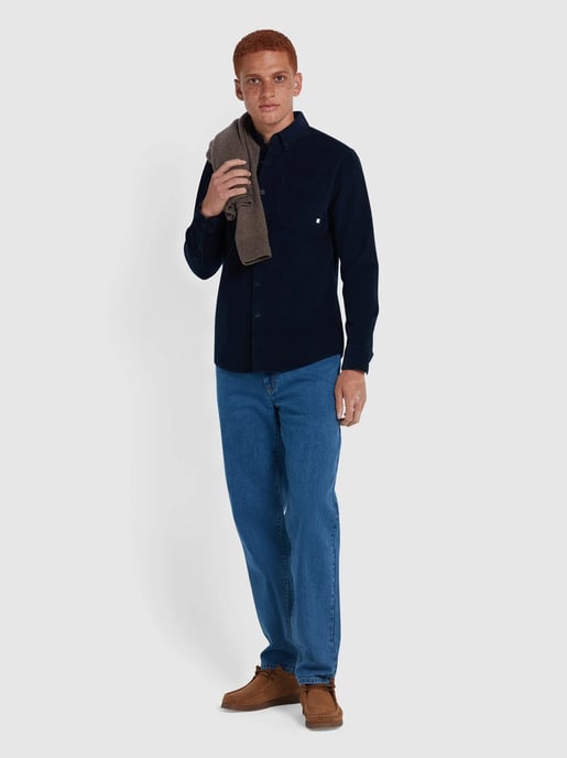 Mens True Navy Spencer LS Button Down Shirt - Image 3
