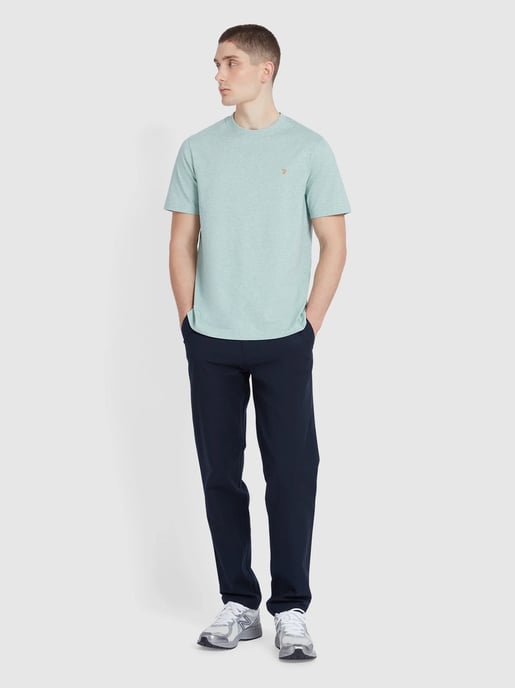 Mens Grove Green Marl Danny Regular Fit T-Shirt - Image 3