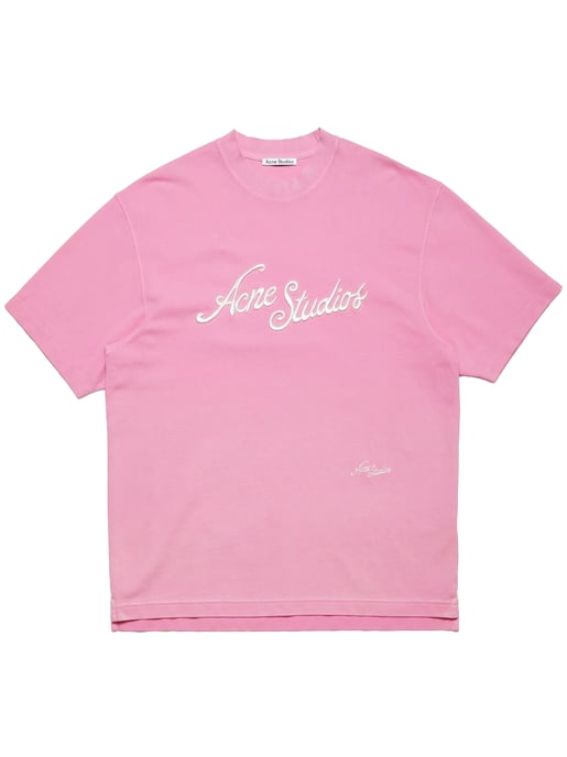 Embroidered Logo T-Shirt in Pink - Image 2