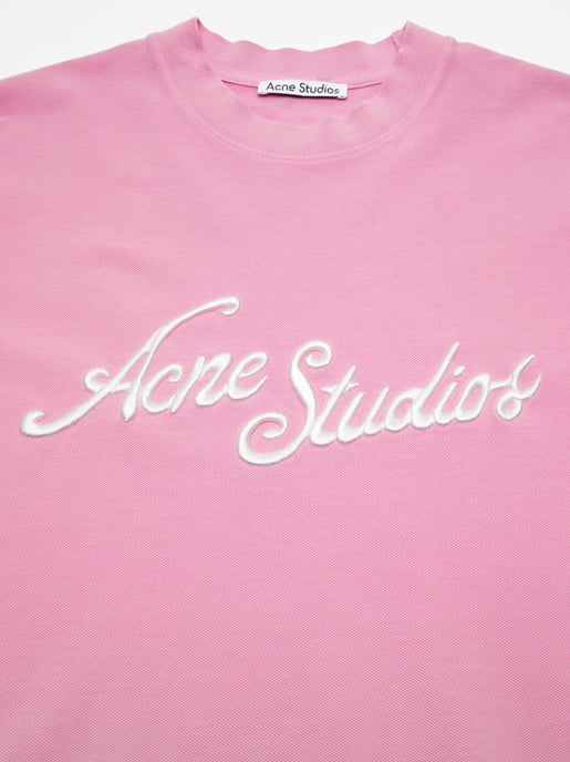 Embroidered Logo T-Shirt in Pink - Image 3