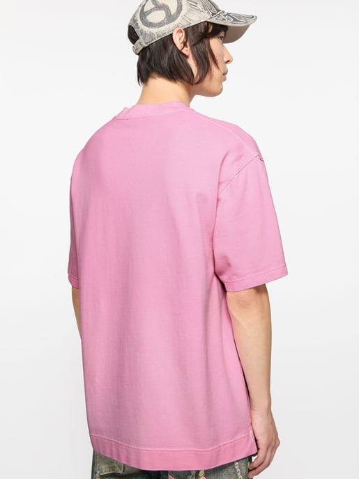 Embroidered Logo T-Shirt in Pink - Image 4