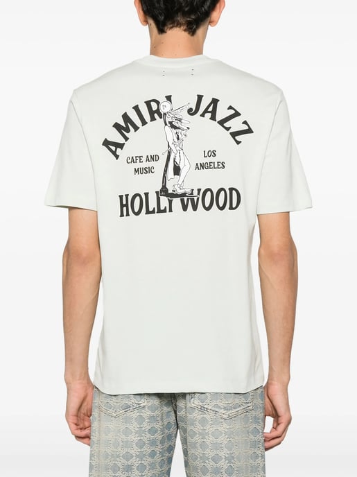Jazz Wolf T-Shirt in White - Image 3