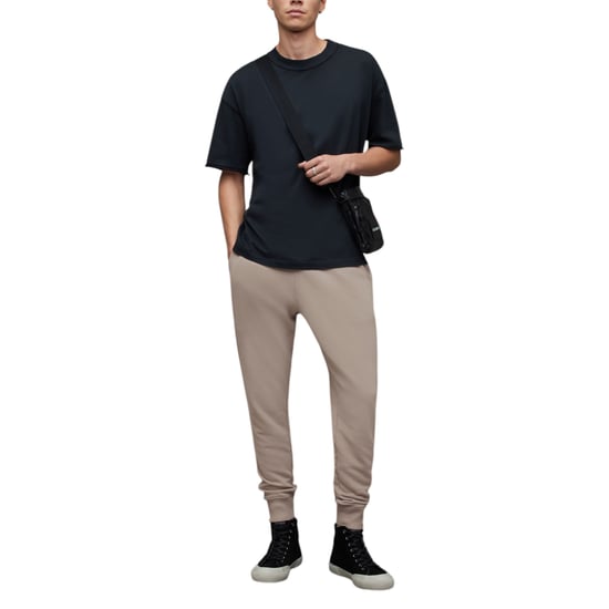 All Saints Raven Mens Slim Fit Sweatpants Fleece Bottoms Casual Cuffed Cotton - Image 2