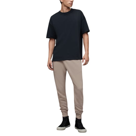 All Saints Raven Mens Slim Fit Sweatpants Fleece Bottoms Casual Cuffed Cotton - Image 3