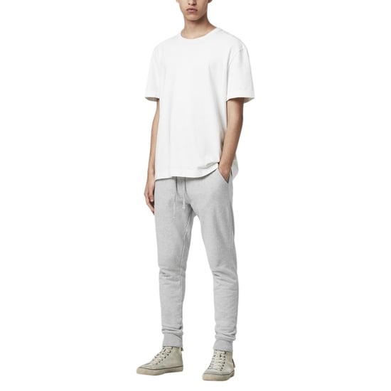 All Saints Raven Mens Slim Fit Sweatpants Fleece Bottoms Casual Cuffed Cotton - Image 2