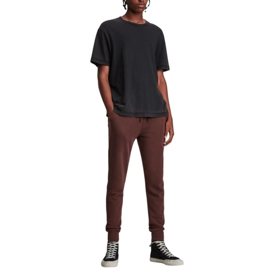 All Saints Raven Mens Slim Fit Sweatpants Fleece Bottoms Casual Cuffed Cotton - Image 2