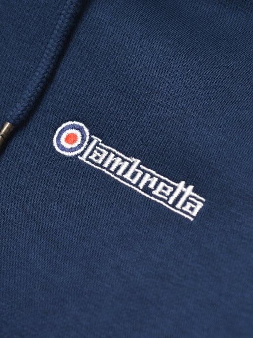 Mens Navy Khaki Zip Hoodie - Image 3