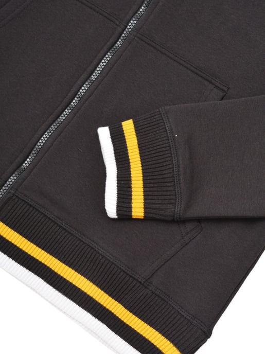 Mens Black Gold Zip Hoodie - Image 4