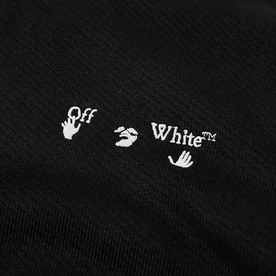 Off-white Monotone Arrow Logo On Back Black Hoodie - Image 2
