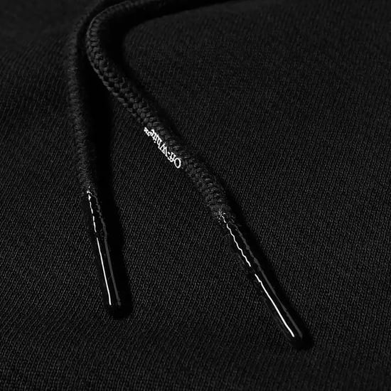 Off-white Monotone Arrow Logo On Back Black Hoodie - Image 3