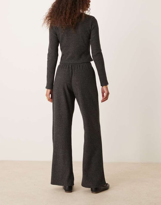 Miss Selfridge borstad ribbad vid byxa - Image 4
