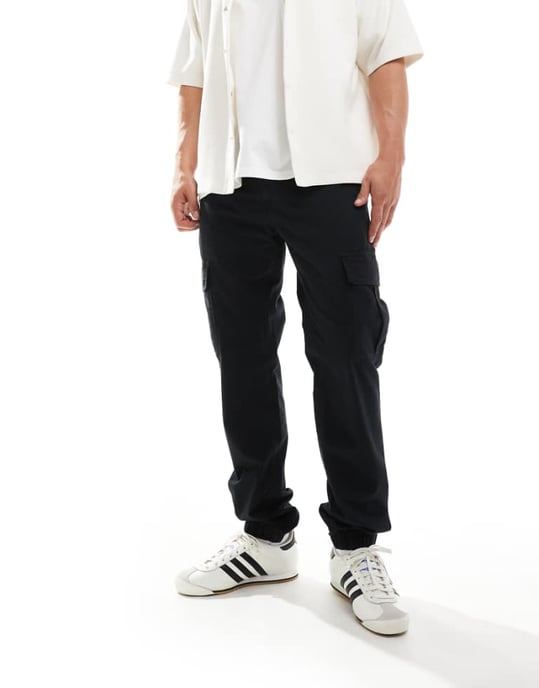 Tommy Jeans Ryan ripstop cargo byxor i svart - Image 1