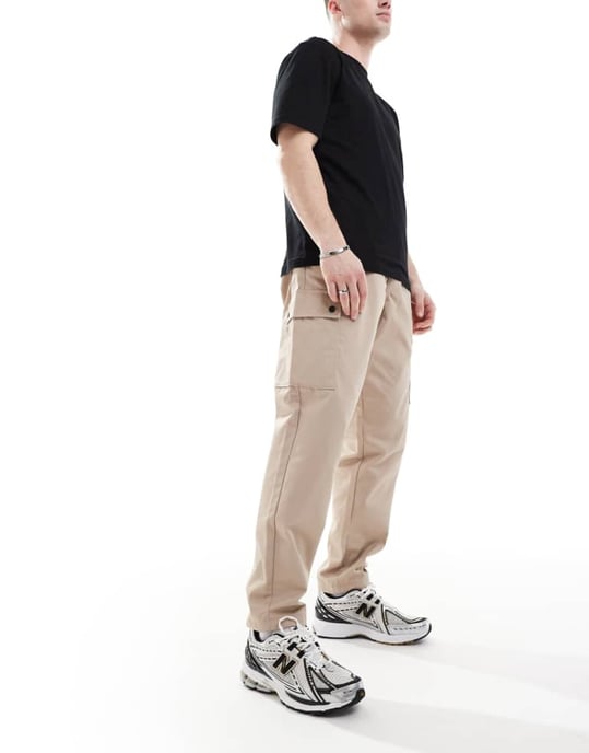 Jack & Jones bill bred passform cargobyxa i beige - Image 3