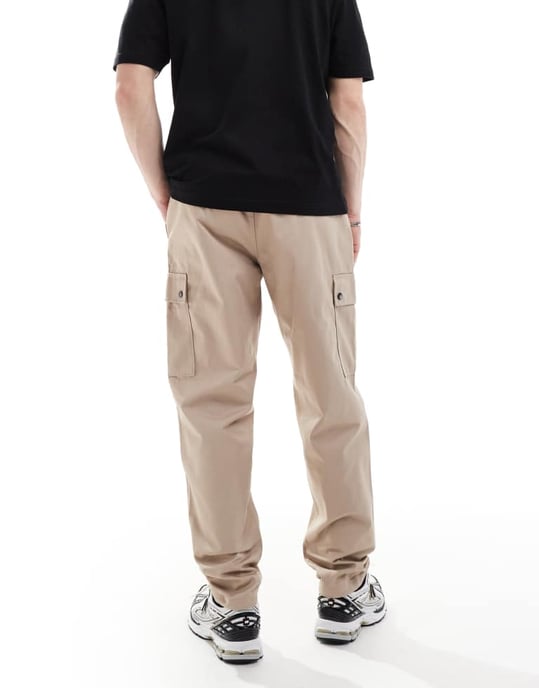Jack & Jones bill bred passform cargobyxa i beige - Image 4