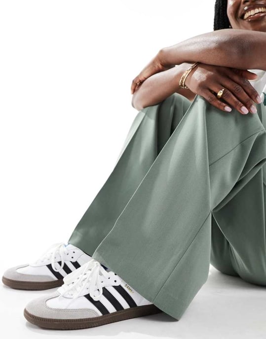 Vero Moda vida pappabyxor i khaki grön - Image 4