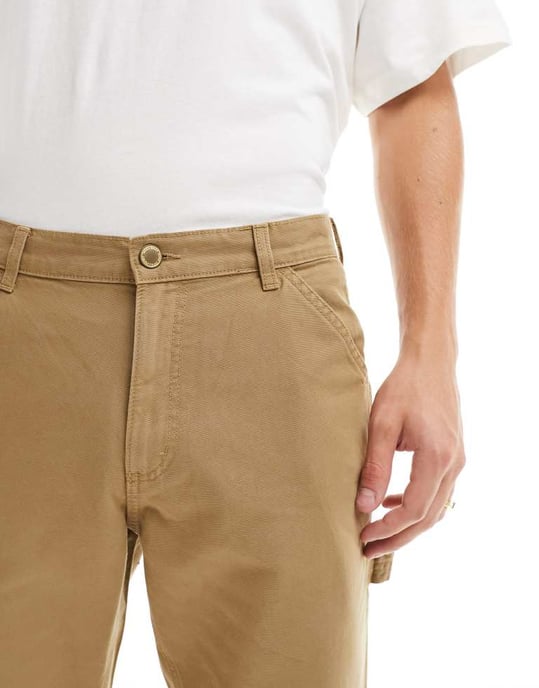 Jack & Jones löst sittande snickarbyxor i beige - Image 4