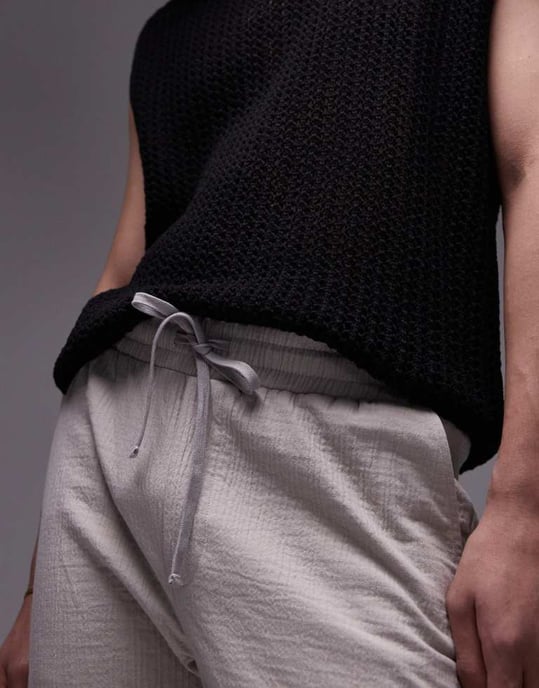 Topman raka ben texturerade byxor i sten - Image 2