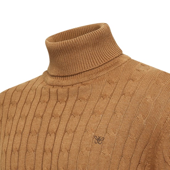 Cappuccino Italia Trui Aosta Cable Pullover Bruin - Image 2