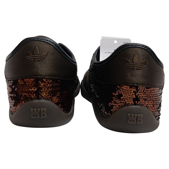 Adidas x Wales Bonner Karintha Sequined Sneakers in Brown Satin - Image 2
