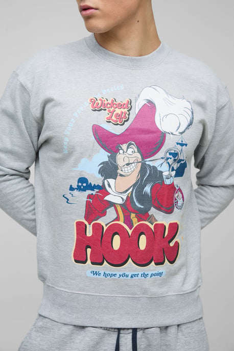 Oversized Captain Hook License Print Sweatshirt - Image 3