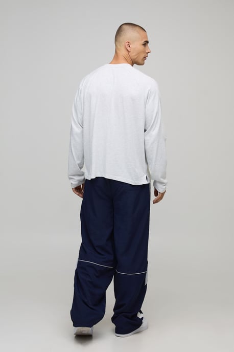 Baggy Elasticated Waist Moto Nylon Trousers - Image 2