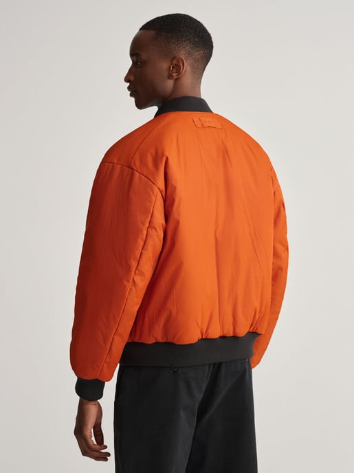 Mens Black Reversible Bomber Jacket - Image 5