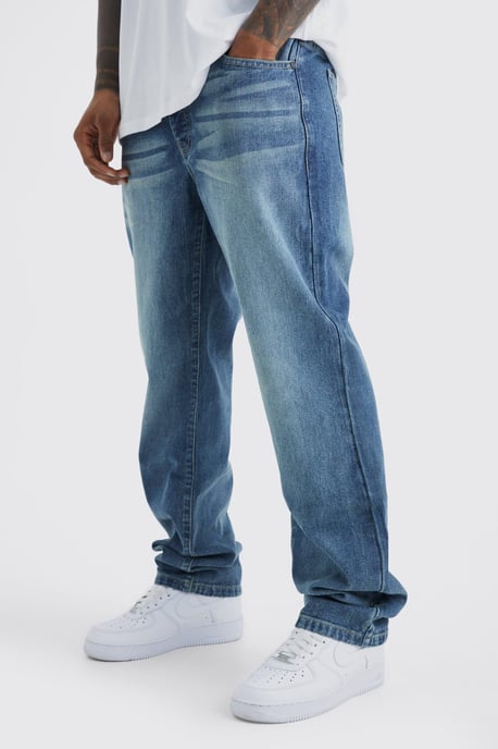 Relaxed Rigid Washed Jeans - Image 1