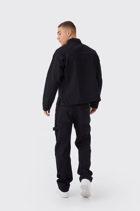 Straight Leg Carpenter Black Jeans - Image 2