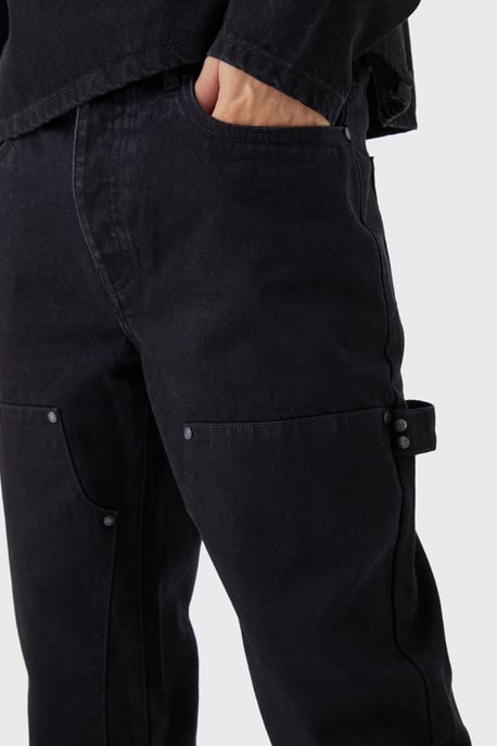 Straight Leg Carpenter Black Jeans - Image 3