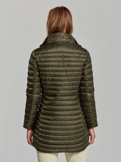 Womens Juniper Green Light Down Coat - Image 3