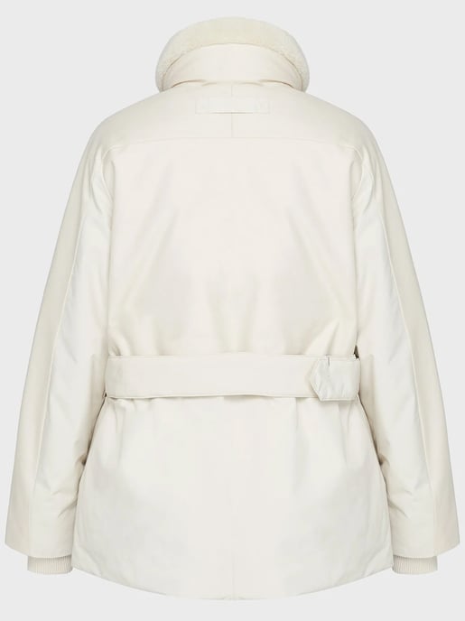 Womens Putty Blocked Down Short Parka - Image 3