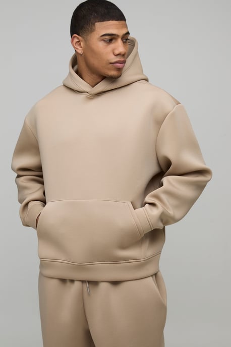 Oversized Boxy Bonded Scuba Hooded Tracksuit - Image 3