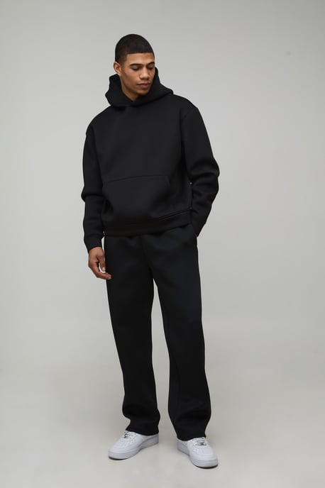 Oversized Boxy Bonded Scuba Hooded Tracksuit - Image 1