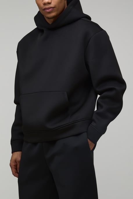 Oversized Boxy Bonded Scuba Hooded Tracksuit - Image 3