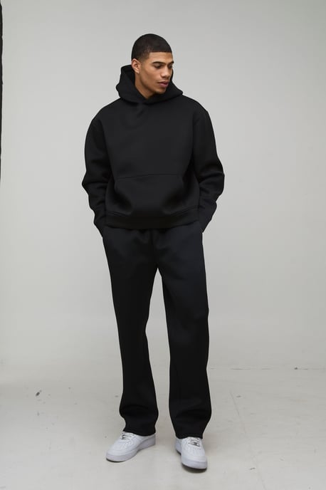 Oversized Boxy Bonded Scuba Hooded Tracksuit - Image 4