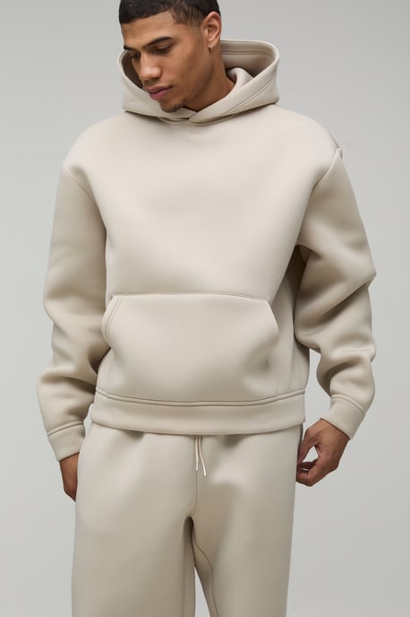 Oversized Boxy Bonded Scuba Hooded Tracksuit - Image 3