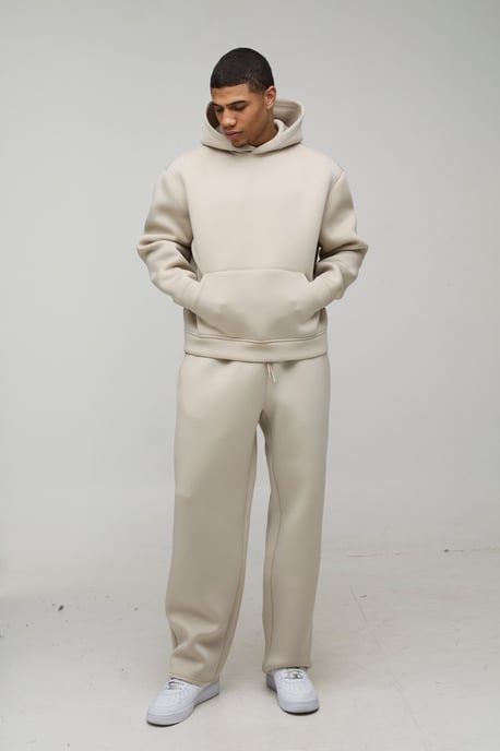 Oversized Boxy Bonded Scuba Hooded Tracksuit - Image 4